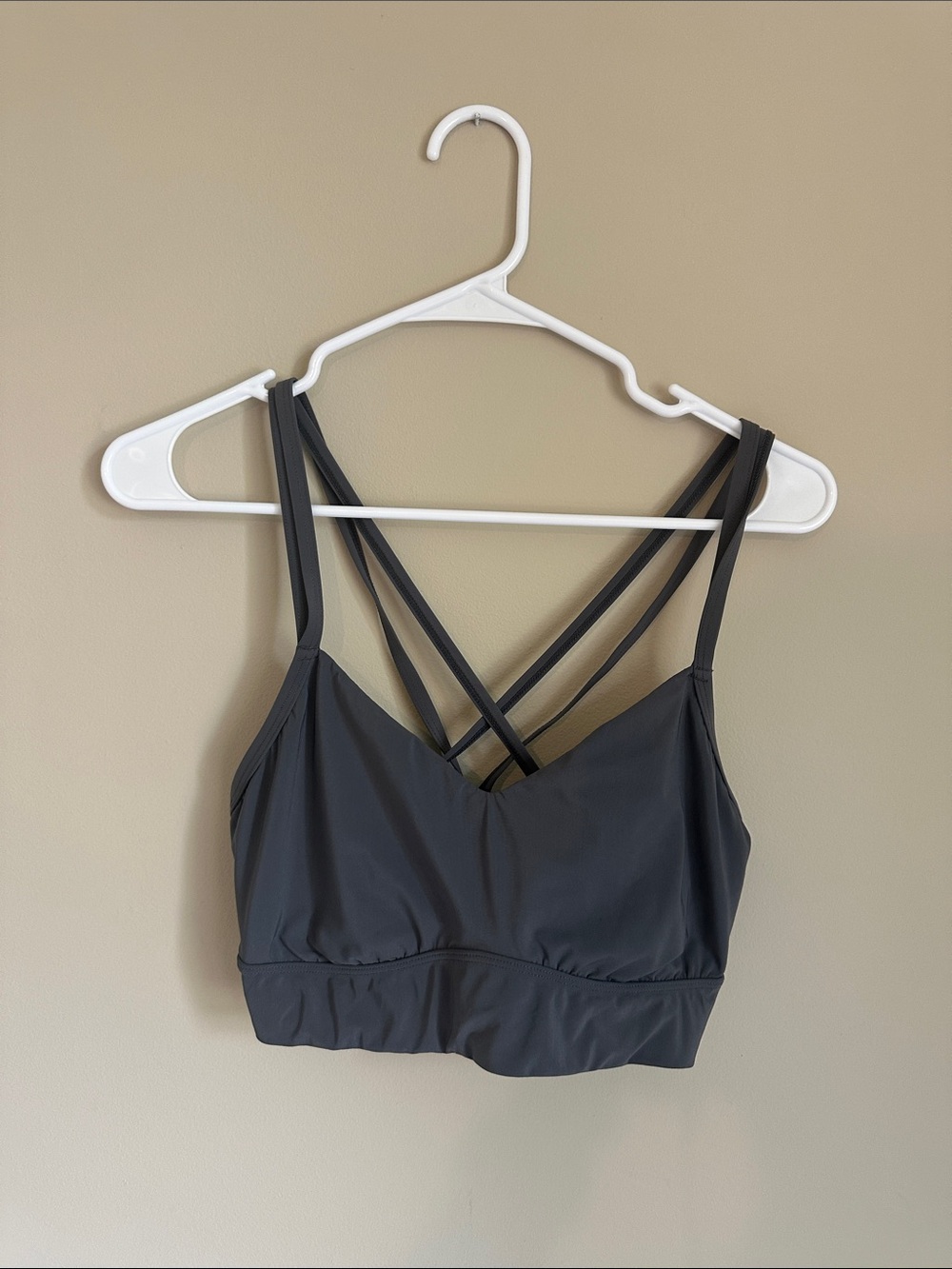 Strappy grey Bralette Crop Top